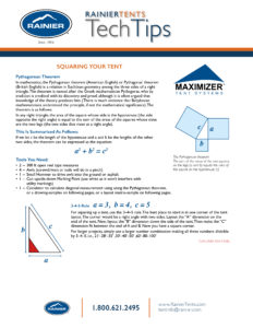 Squaring Your Tent